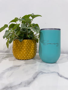 Cyan Reusable Personalised Coffee Mug