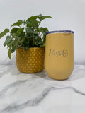Yellow Reusable Personalised Coffee Mug or Drink Tumbler