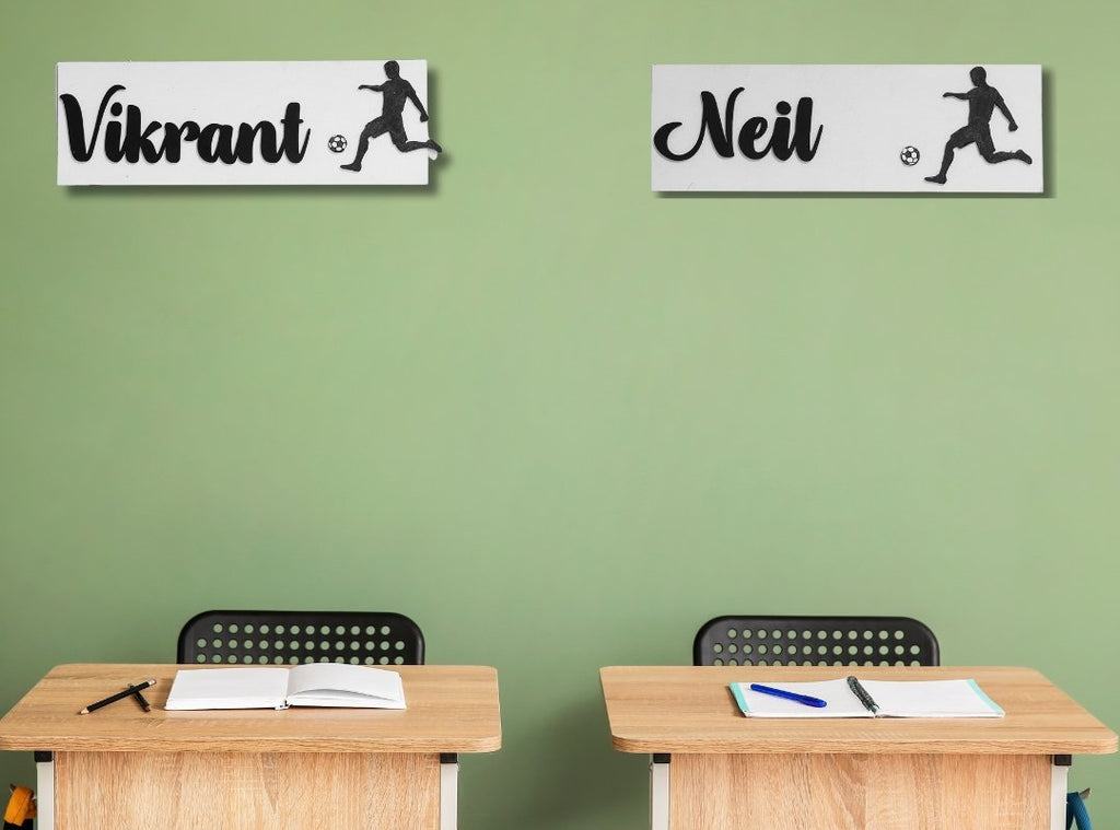 Sign For Study Kids Bedroom Door Sign , Personalised Sign for Study Area - Football ...