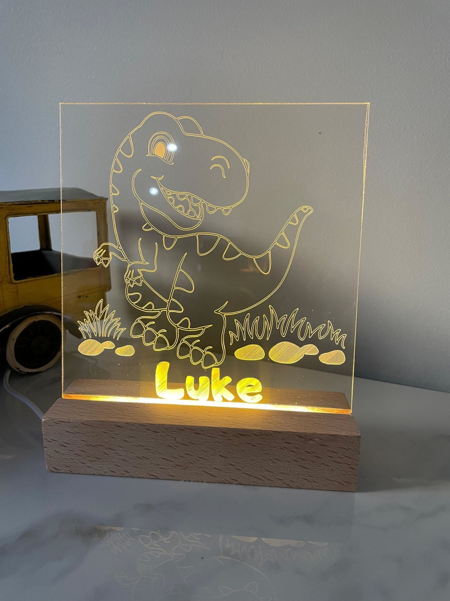 Personalization mall dinosaur deals light